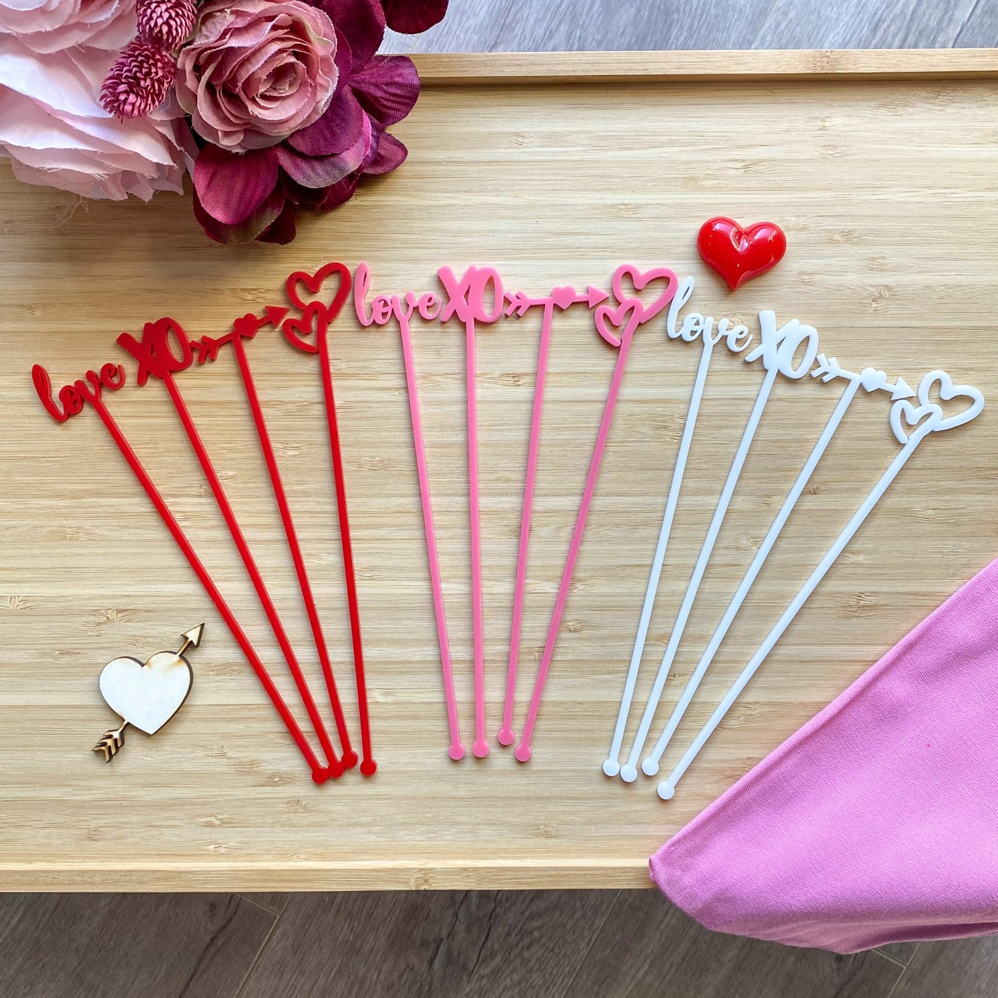DIY Heart Stirrers & Straw Toppers - The Pink Jasmin