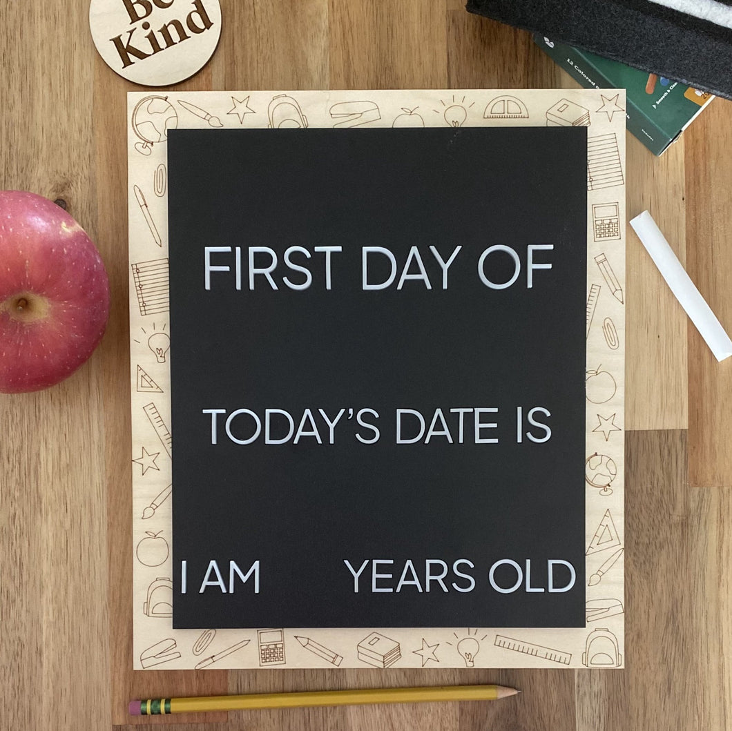 First Day of School Chalkboard Sign | First Day of School Sign | First Day of School Name Sign